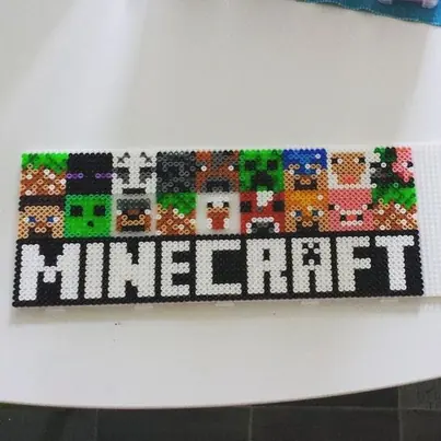 Minecraft z koralików do prasowania – inspiracja 22