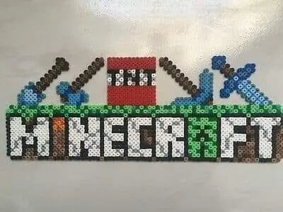 Minecraft z koralików do prasowania – inspiracja 24