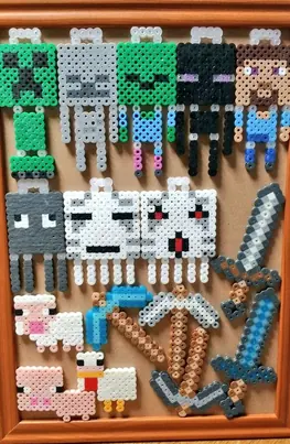 Minecraft z koralików do prasowania – inspiracja 26