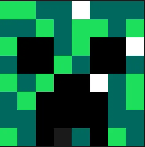 Minecraft z koralików do prasowania – Creeper