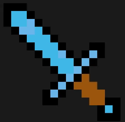 Minecraft z koralików do prasowania – Miecze