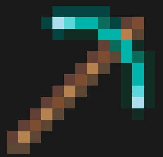 Minecraft z koralików do prasowania – Diamentowy kilof