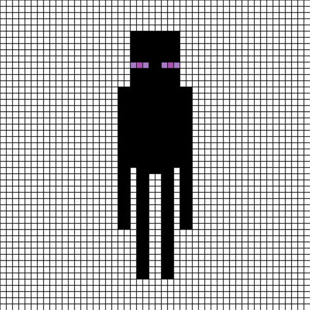 Minecraft z koralików do prasowania – Enderman
