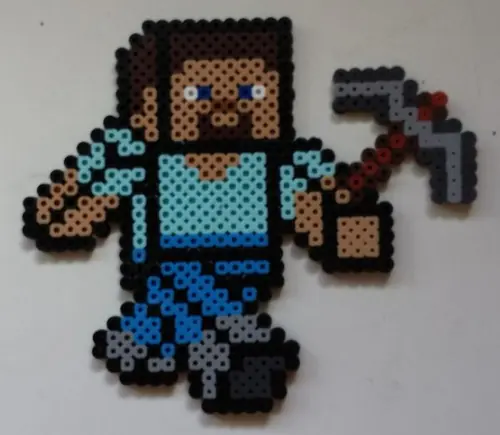 Minecraft z koralików do prasowania – Ramka na włącznik światła Minecraft