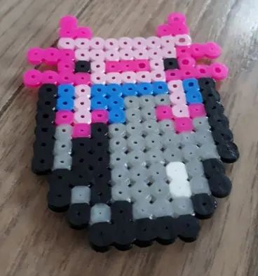 Minecraft z koralików do prasowania – Aksolotle