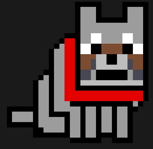 Minecraft z koralików do prasowania – Wilk