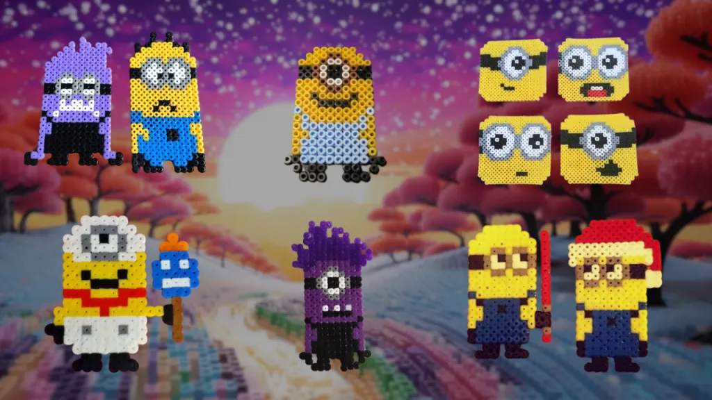 Minionki z koralików do prasowania