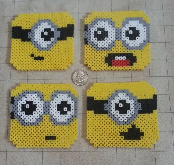 Minionki z koralików do prasowania – inspiracja 1
