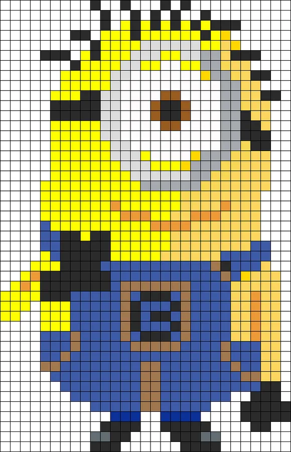 Minionki z koralików do prasowania – Dave