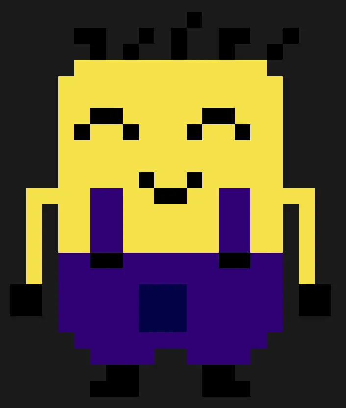 Minionki z koralików do prasowania – Uśmiechnięty Minionek
