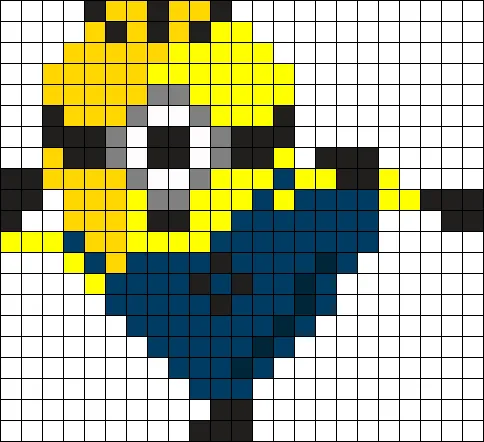 Minionki z koralików do prasowania – Minionek karateka