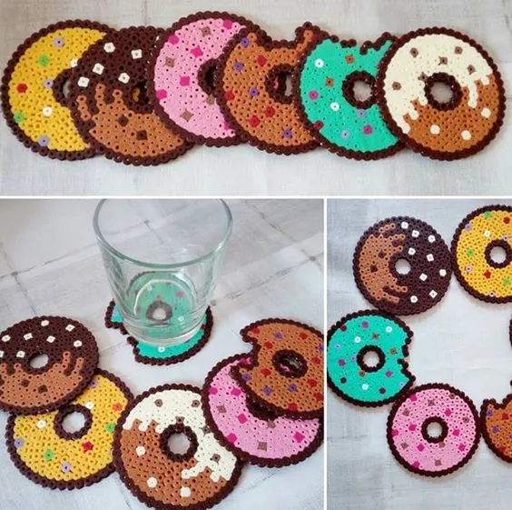 Donuty z koralików do prasowania – inspiracja 2