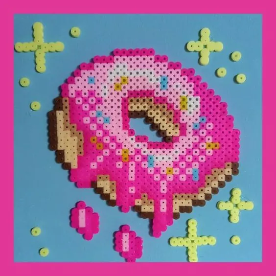 Donuty z koralików do prasowania – inspiracja 5