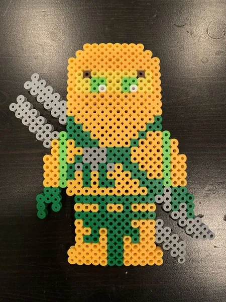 Ninjago z koralików do prasowania – inspiracja 1