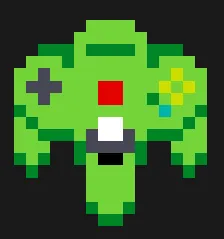 Nintendo z koralików do prasowania – Zielony kontroler Nintendo 64