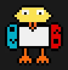 Nintendo z koralików do prasowania – Kaczka trzymająca Nintendo