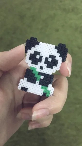Panda z koralików do prasowania – inspiracja 2