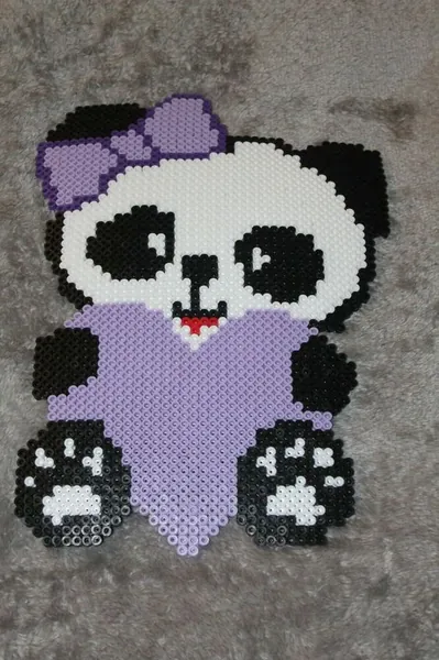 Panda z koralików do prasowania – inspiracja 9
