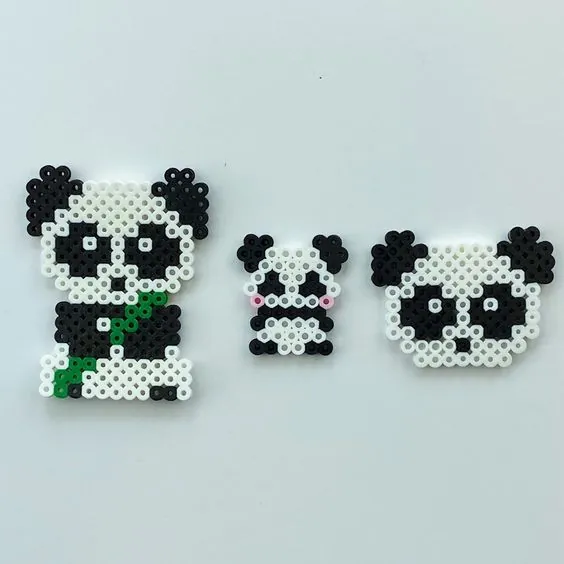 Panda z koralików do prasowania – inspiracja 20