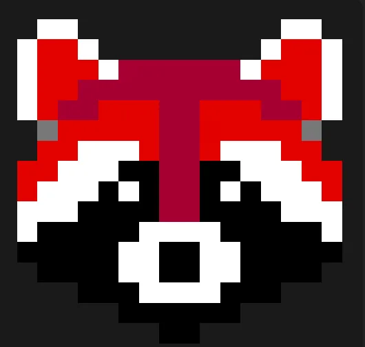 Panda z koralików do prasowania – Pandka ruda