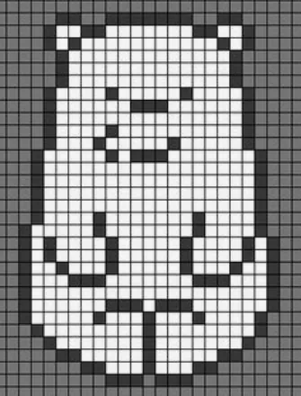 Panda z koralików do prasowania – Lodowy – Między nami, misiami