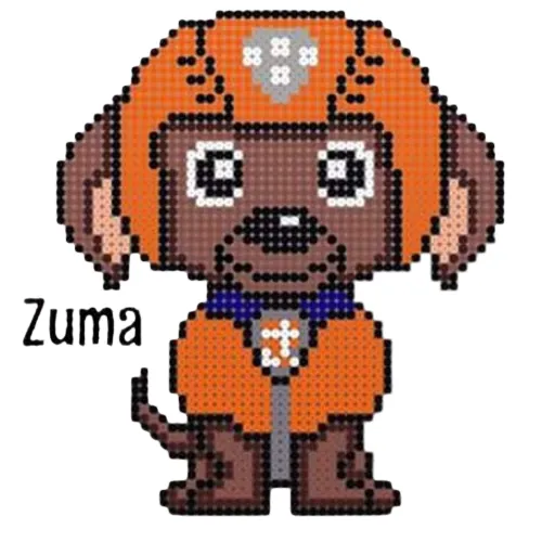 Psi Patrol z koralików do prasowania – Zuma