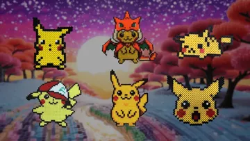 Pikachu z koralików do prasowania
