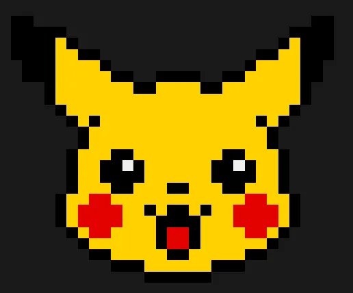 Pikachu z koralików do prasowania – Buzia Pikachu