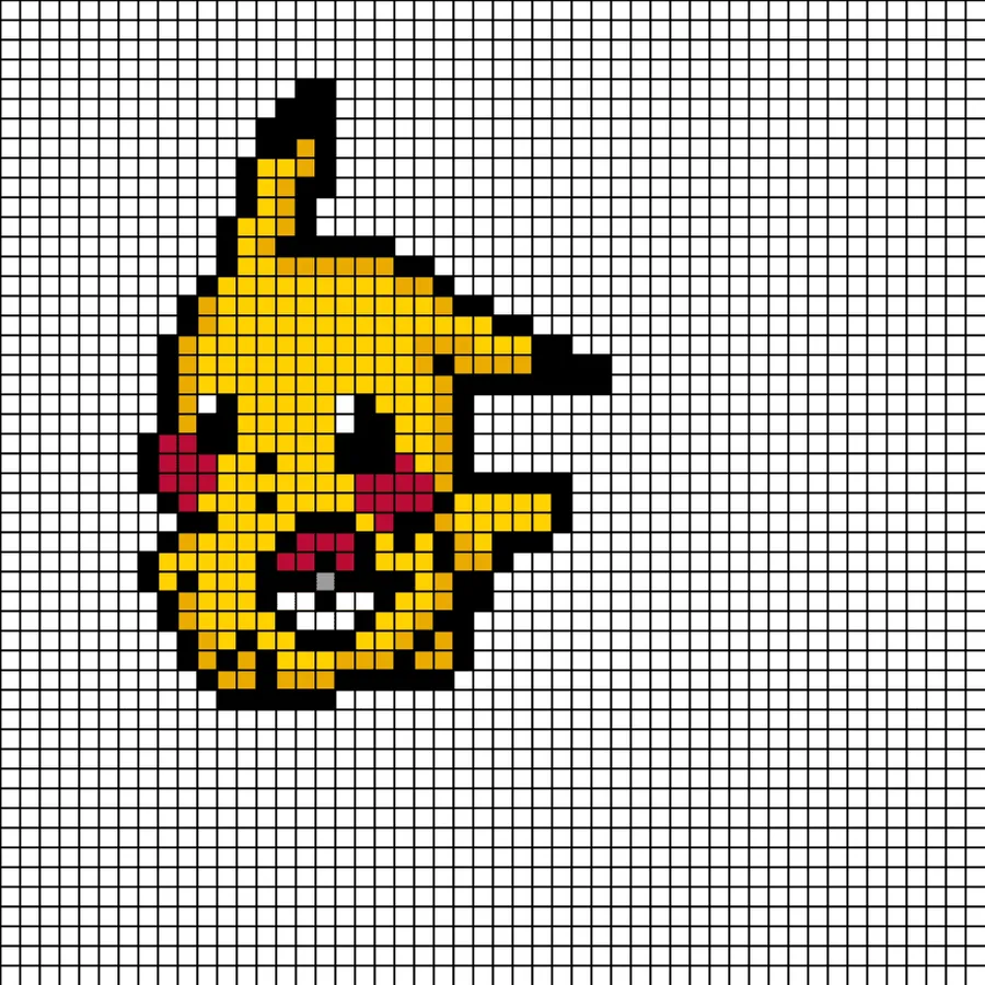 Pikachu z koralików do prasowania – Pikachu z Pokéballem