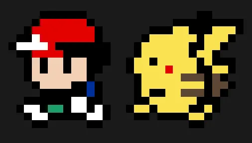 Pikachu z koralików do prasowania – Mini Ash i mini Pikachu