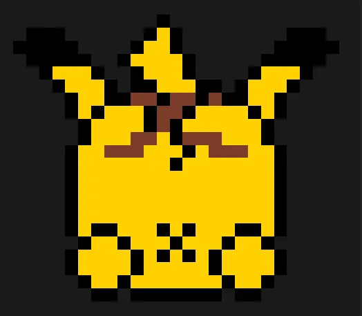 Pikachu z koralików do prasowania – Podkładka pod kubek z Pikachu