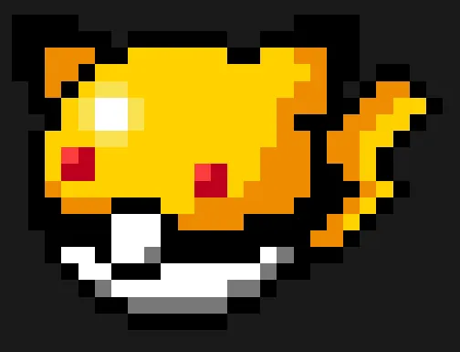 Pikachu z koralików do prasowania – Pokéball (Pikachu)