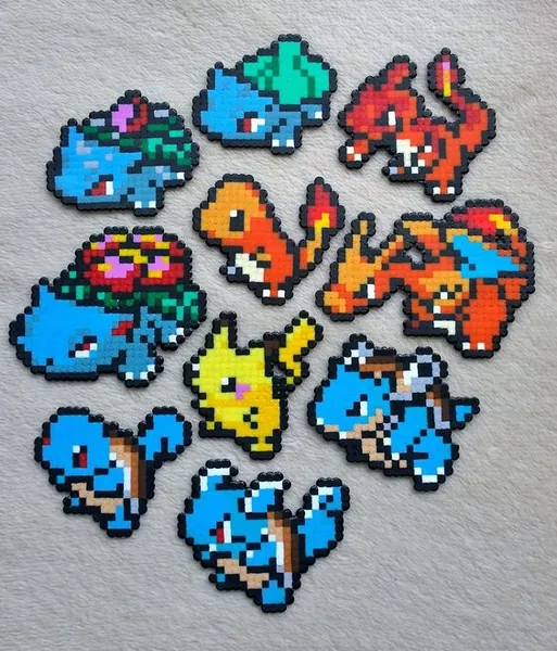Blastoise z koralików do prasowania – inspiracja 1