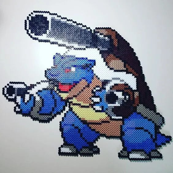 Blastoise z koralików do prasowania – inspiracja 3