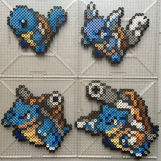 Blastoise z koralików do prasowania – inspiracja 4
