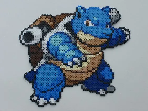 Blastoise z koralików do prasowania – inspiracja 6