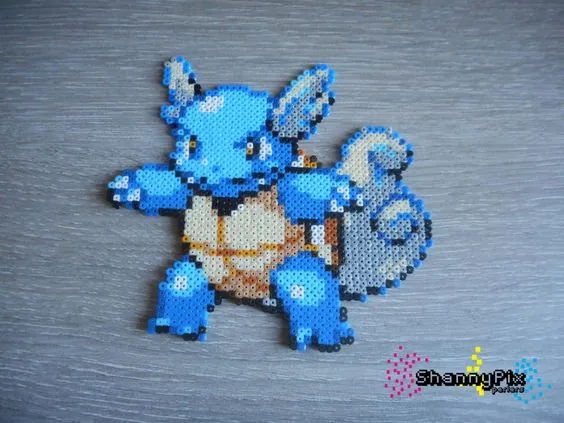 Blastoise z koralików do prasowania – inspiracja 7