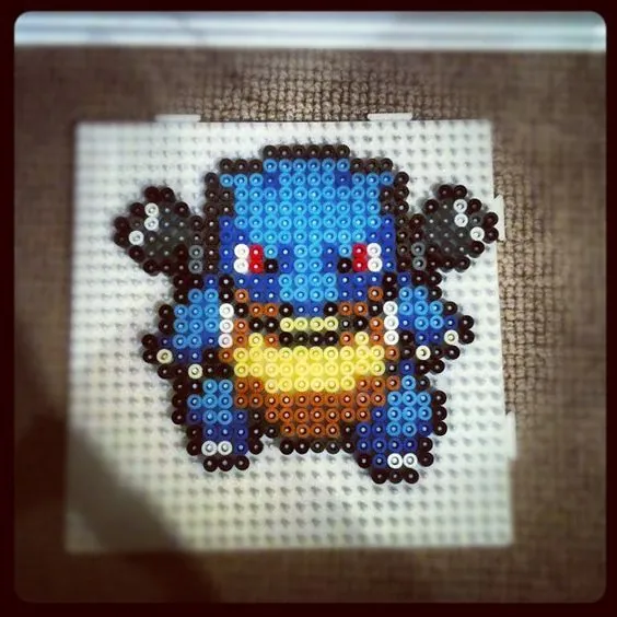 Blastoise z koralików do prasowania – inspiracja 10
