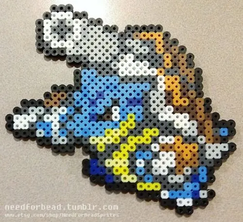 Blastoise z koralików do prasowania – inspiracja 13