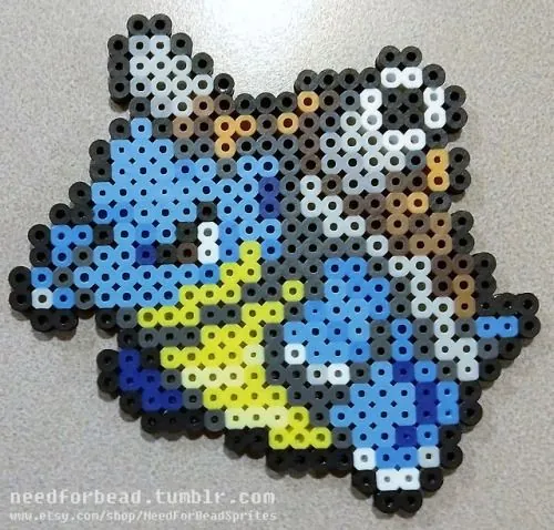 Blastoise z koralików do prasowania – inspiracja 15