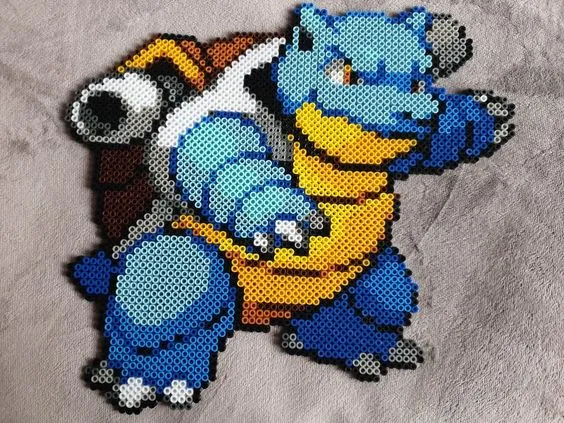 Blastoise z koralików do prasowania – inspiracja 16
