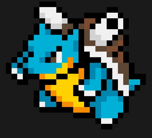 Blastoise z koralików do prasowania – Blastoise w pancerzu