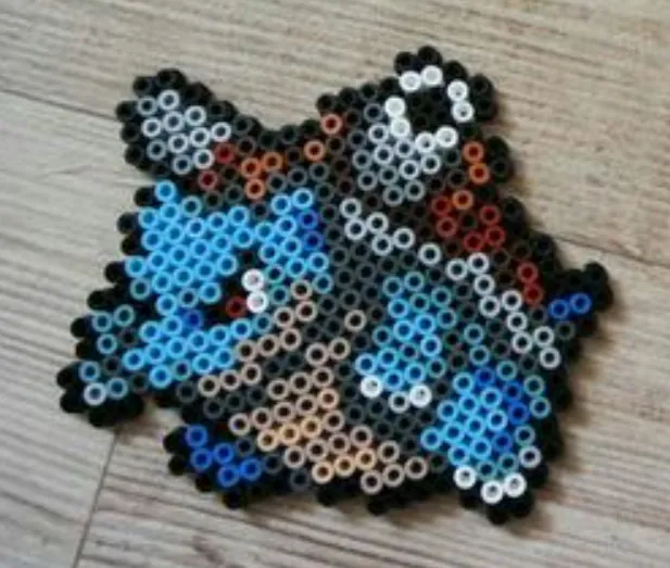 Blastoise z koralików do prasowania – Blastoise w pancerzu
