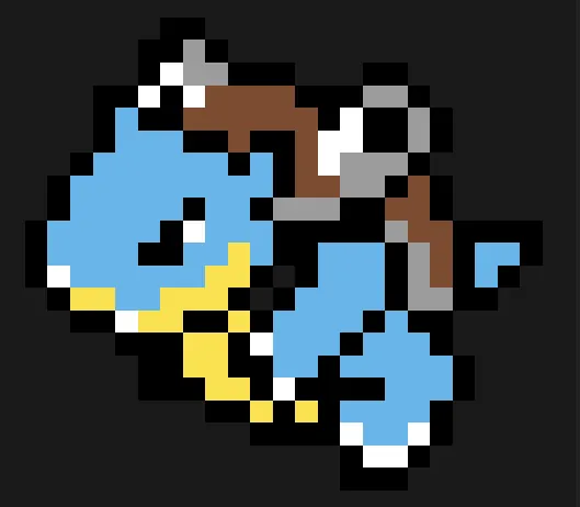 Blastoise z koralików do prasowania – Blastoise solo
