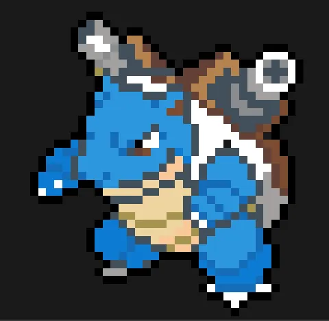Blastoise z koralików do prasowania – Duży Blastoise