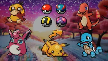Pokémon z koralików do prasowania