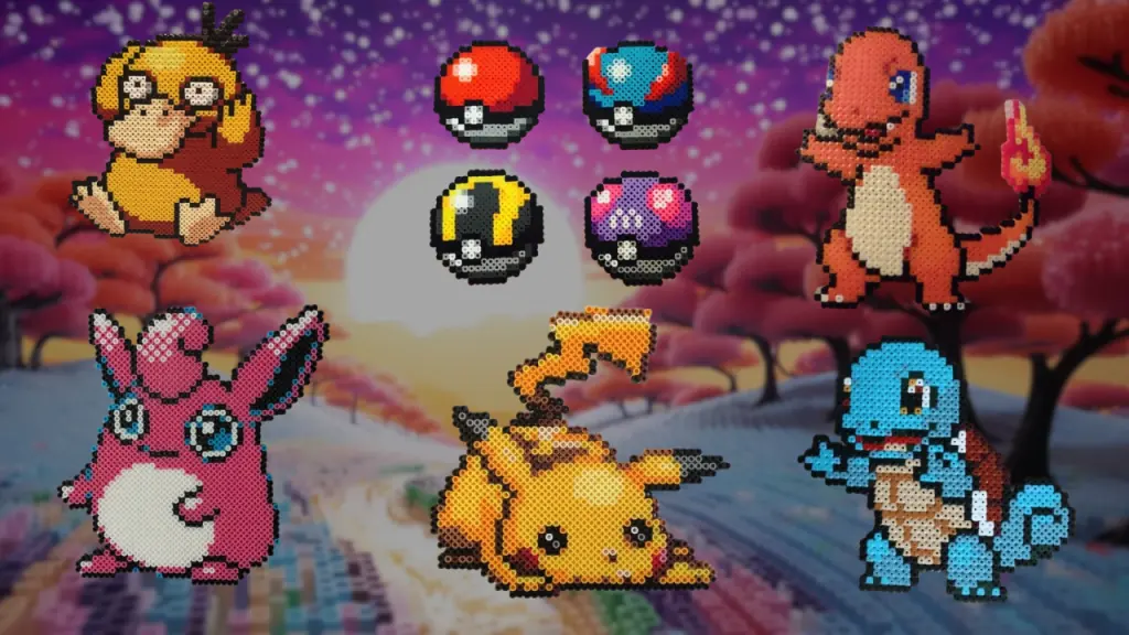 Pokémon z koralików do prasowania