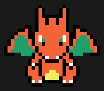 Pokémon z koralików do prasowania – Charizard