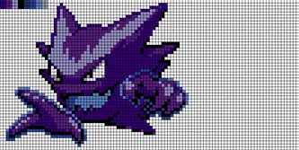 Pokémon z koralików do prasowania – Shiny Haunter