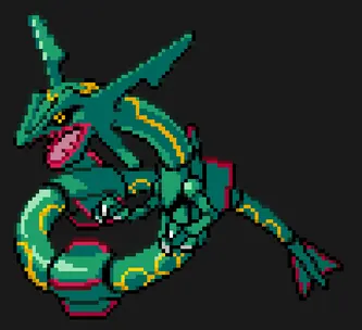 Pokémon z koralików do prasowania – Rayquaza – sprite